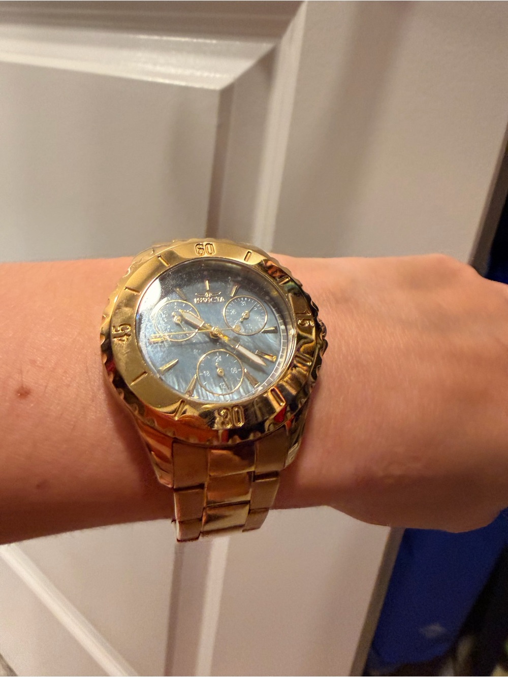 Invicta Gold-Tone Women’s Chronograph Watch with Mother-of-Pearl Dial - Picture 2 of 15